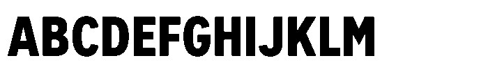 Officer Sans Condensed Black Font UPPERCASE