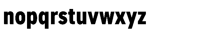 Officer Sans Condensed Black Font LOWERCASE
