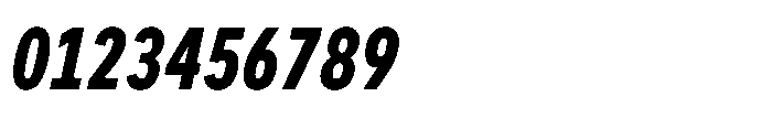 Officer Sans Condensed Heavy Italic Font OTHER CHARS