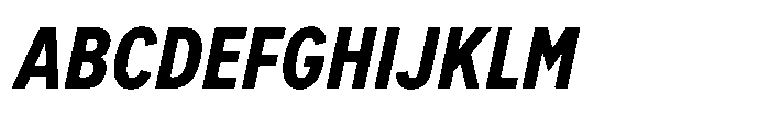 Officer Sans Condensed Heavy Italic Font UPPERCASE