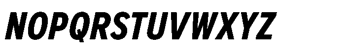 Officer Sans Condensed Heavy Italic Font UPPERCASE