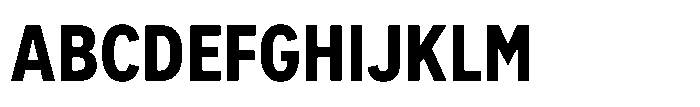 Officer Sans Condensed Heavy Font UPPERCASE