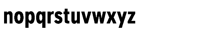 Officer Sans Condensed Heavy Font LOWERCASE