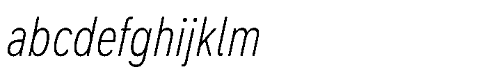 Officer Sans Condensed Light Italic FONT