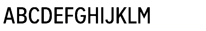 Officer Sans Condensed Medium Font UPPERCASE