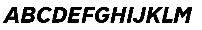 Officer Sans Heavy Italic Font UPPERCASE