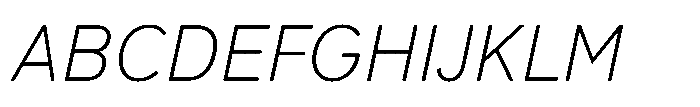 Officer Sans Light Italic Font UPPERCASE
