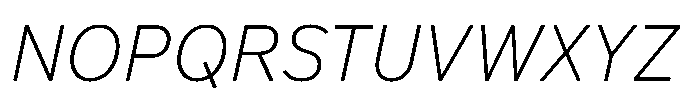 Officer Sans Light Italic Font UPPERCASE