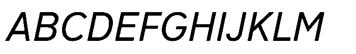 Officer Sans Regular Italic Font UPPERCASE