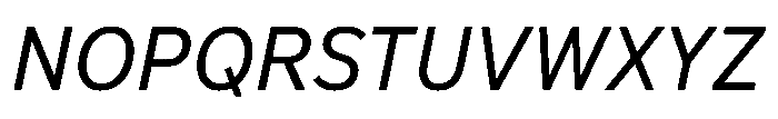 Officer Sans Regular Italic Font UPPERCASE
