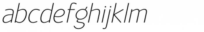 Official Thin Italic Font LOWERCASE