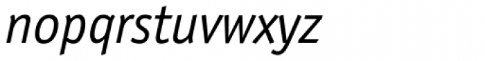 Officina Sans Pro Book Italic Font LOWERCASE