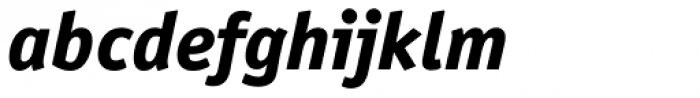 Officina Sans Pro ExtraBold Italic Font LOWERCASE