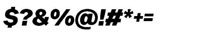 Offset Black Italic Font OTHER CHARS