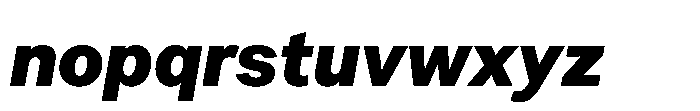 Offset Black Italic Font LOWERCASE