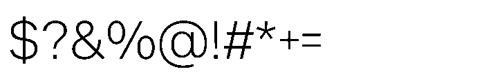Offset Extra Light Font OTHER CHARS