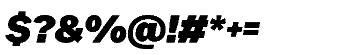 Offset Heavy Italic Font OTHER CHARS
