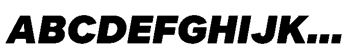 Offset Heavy Italic Font UPPERCASE