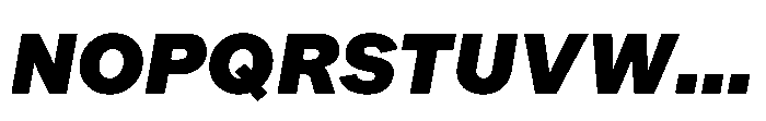 Offset Heavy Italic Font UPPERCASE