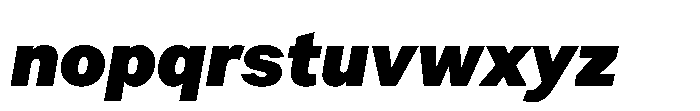 Offset Heavy Italic Font LOWERCASE