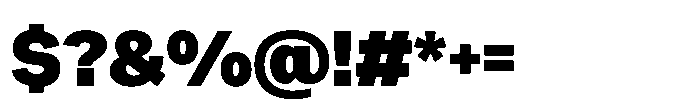 Offset Heavy Font OTHER CHARS