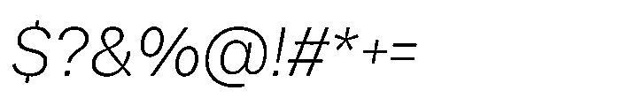 Offset Inktrap Extra Light Italic Font OTHER CHARS