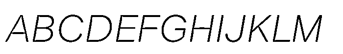 Offset Inktrap Extra Light Italic Font UPPERCASE