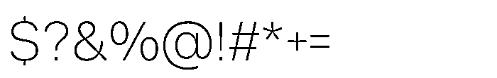 Offset Inktrap Thin Font OTHER CHARS