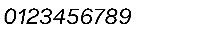 Offset Italic Font OTHER CHARS