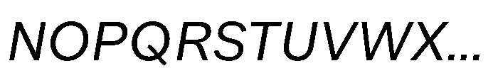 Offset Italic Font UPPERCASE