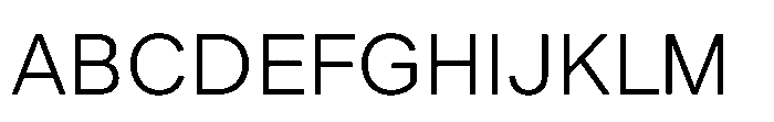 Offset Light Font UPPERCASE