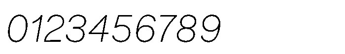 Offset Thin Italic Font OTHER CHARS