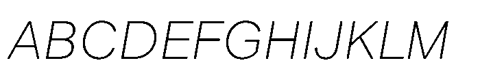 Offset Thin Italic Font UPPERCASE