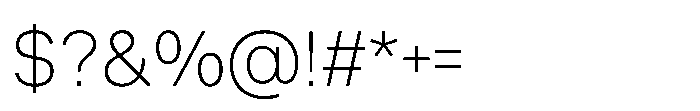 Offset Thin Font OTHER CHARS