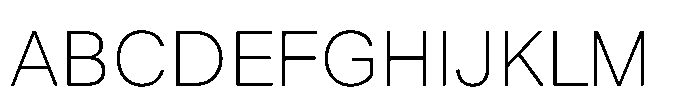 Offset Thin Font UPPERCASE