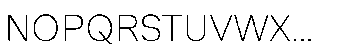 Offset Thin Font UPPERCASE