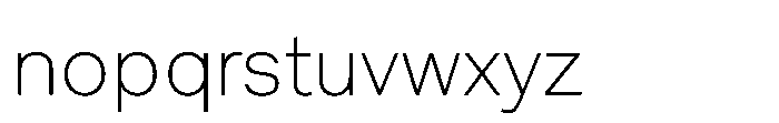 Offset Thin Font LOWERCASE