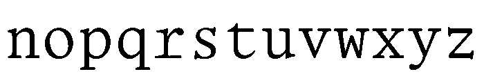 OfficeTimesRound RegularMono Font LOWERCASE
