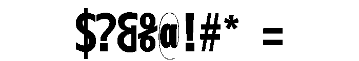 OficaMONO BoldComp Font OTHER CHARS