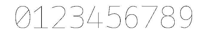 OficaMONO Hairline Font OTHER CHARS