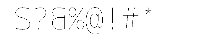 OficaMONO Hairline Font OTHER CHARS