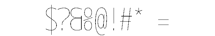 OficaMONO HairlineComp Font OTHER CHARS