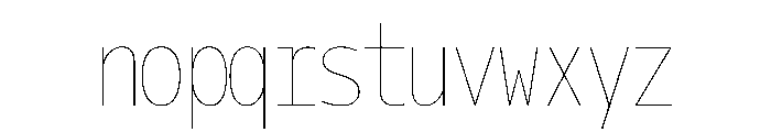 OficaMONO HairlineComp Font LOWERCASE