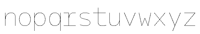 OficaMONO Hairline Font LOWERCASE