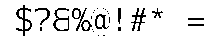OficaMONO Light Font OTHER CHARS
