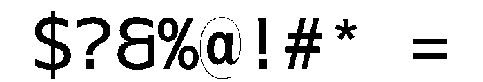 OficaMONO Regular Font OTHER CHARS