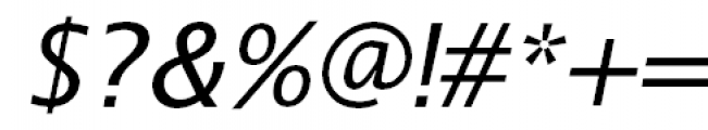 Office Type Sans Italic Font OTHER CHARS