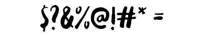 Offhand Brush Regular Font OTHER CHARS