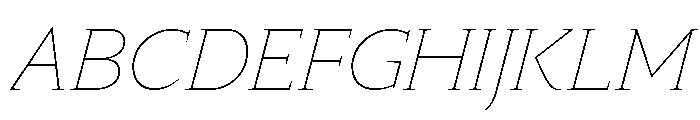 Ogg Display Thin Italic Font UPPERCASE
