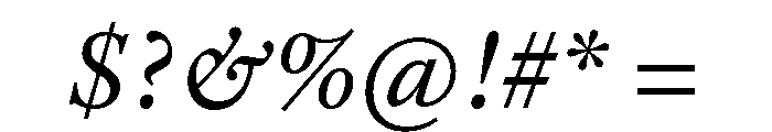 Ogg Text Italic Font OTHER CHARS
